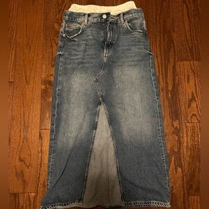 Zara Long Denim Skirt